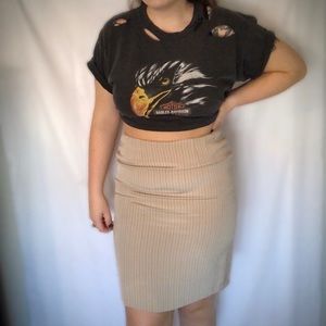 Vintage / 90s Silk Pinstripe Skirt